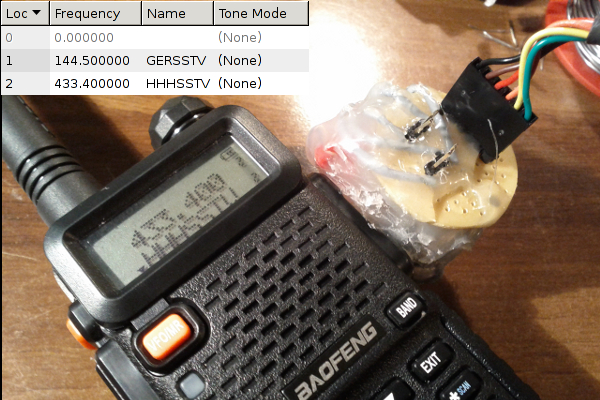 HHHSSTV channel stored on Baofeng UV-5R