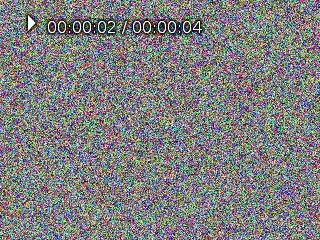 4 seconds of RGB white noise in Mplayer